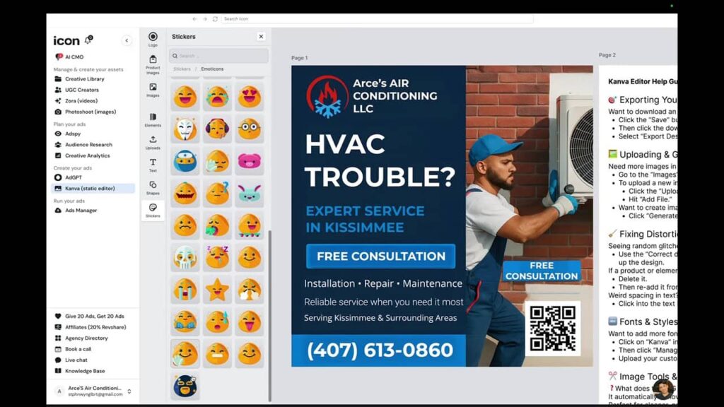 Icon.Me AI Admaker Core Features